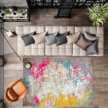 Contemporary Pop Modern Abstract Area Rug